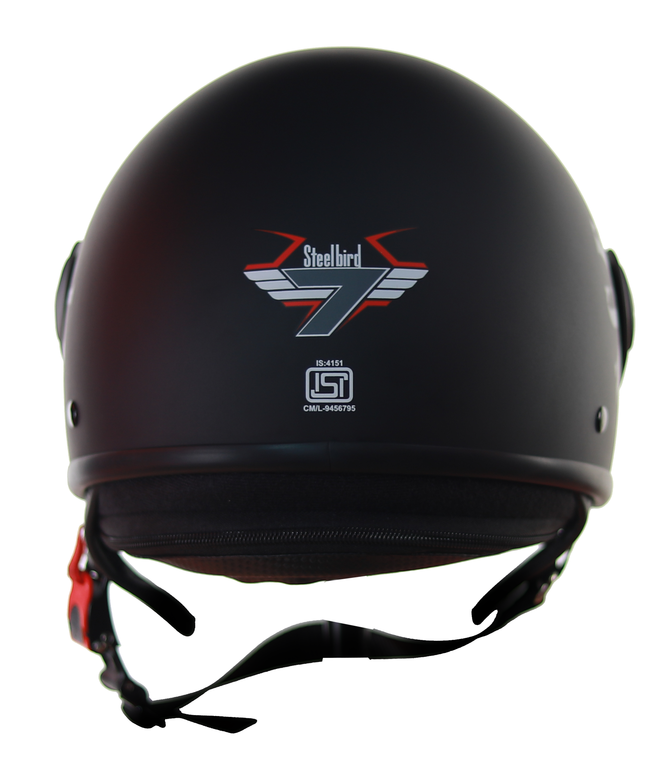 Steelbird SB-27 7Wings Tank Open Face Graphic Helmet (Matt Black Line Grey With Chrome Gold Visor)